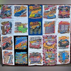 UMP Summer National T-Shirt Quilt.  72 in by 87 in.